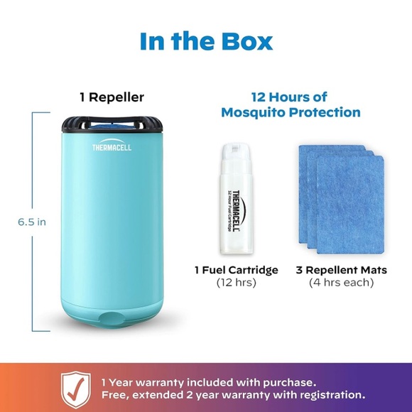 NWT Thermacell Patio Shield Mosquito Repeller Highly Effective Bug Repellent - Picture 6 of 8